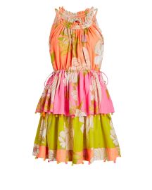 Farm Rio Mixed Neon Garden Mini Dress In Multi at Intermix