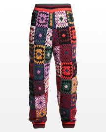 Farm Rio Mosaic Intarsia Sweater Pants at Neiman Marcus