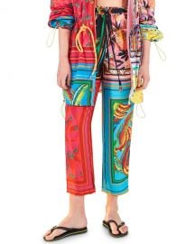 Farm Rio Scarf Mix Pants at Neiman Marcus