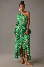 Farm Rio X Anthropologie Printed One Shoulder Ruffle Dress at Anthropologie