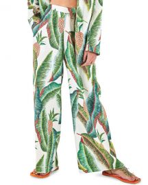 Farm RioForest Palm Linen Pants at Neiman Marcus