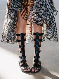 Faryl Robin and Free People  Republik Vegan Gladiator Sandals in Black at Free People