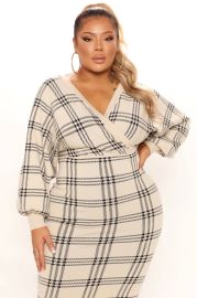 Fashion Nova Coffee Date Sweater Midi Dress at Fashion Nova