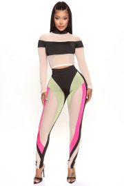 Fashion Nova Hot Commodity Mesh Legging Set at Fashion Nova