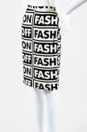 Fashion On Fashion Off Print Skirt by Moschino at Farfetch