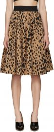 Fausto Puglisi Animal Print Pleated Skirt at SSENSE