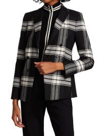 Faux Double Breasted Plaid Blazer at Saks Fifth Avenue