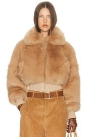 Faux Fox Bomber Jacket at FWRD