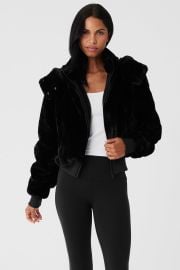 Faux Fur Foxy Jacket - Black Alo Yoga at Alo Yoga