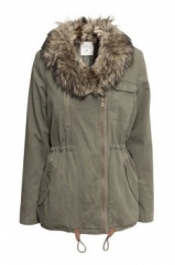 Faux Fur Hood Parka at H&M