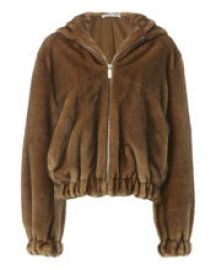 Faux Fur Hooded Bomber Jacket by Helmut Lang at Shopbop