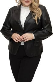 Faux Leather Blazer at Nordstrom