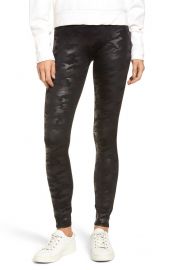 Faux Leather Camo Leggings at Nordstrom