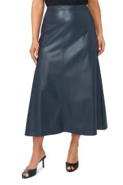 Faux Leather Center Seam Maxi Skirt at Nordstrom