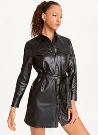 Faux Leather Dress - DKNY at DKNY