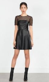 Faux Leather Dress at Zara