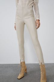 Faux Leather Leggings by Zara at Zara