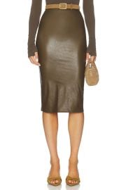 Faux Leather Midi Skirt at Revolve