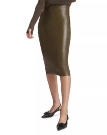 Faux Leather Midi Skirt at Bloomingdales
