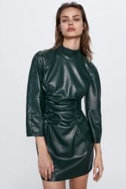 Faux Leather Mini Dress by Zara at Zara