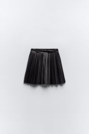 Faux Leather Mini Skirt at Zara