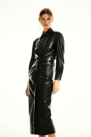 Faux Leather Shirt Dress by Zara at Zara