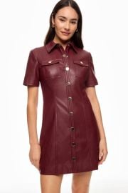 Faux Leather Short Sleeve Dress by TOCCIN X RTR Rent the Runway at Rent the Runway