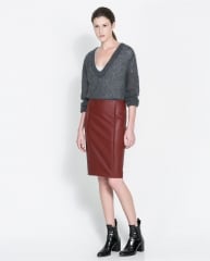 Faux Leather Skirt at Zara