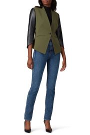 Faux Leather Sleeve Blazer by Slate amp Willow for 45 Rent the Runway at Rent the Runway