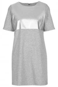 Faux Leather Sweat Tee Dress at Topshop