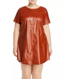 Faux-Leather T-Shirt Dress at Bloomingdales