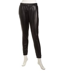 Faux Leather Track Pants at Last Call