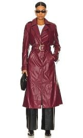 Faux Leather Trench Coat at Revolve