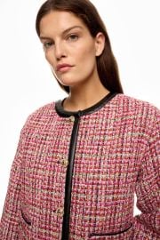 Faux Leather Trim Tweed Jacket by English Factory Rent the Runway at Rent the Runway