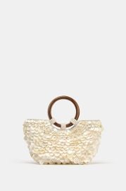 Faux Mother Of Pearl Applique Bag at Zara