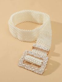 Faux Pearl Belt USA at Shein