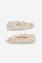 Faux Pearl Hair Clip Set  at Asos