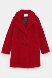 Faux Shearling Colored Coat at Zara