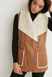 Faux Shearling Moto Vest  Forever 21 - 2000172698 at Forever 21