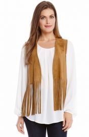 Faux Suede Fringe Vest by Karen Kane at Nordstrom