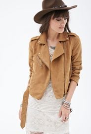 Faux Suede Moto Jacket  Forever 21 - 2000136073 at Forever 21