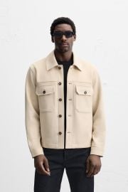 Faux Suede Overshirt at Zara
