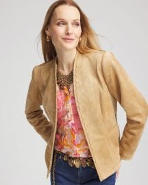 Faux Suede Peplum Jacket Chicox27s at Chicos