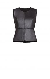 Faux Suede Peplum Top at Bcbgmaxazria