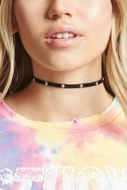 Faux Suede Star Studded Choker   Forever 21 - 1000084502 at Forever 21