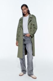 Faux Suede Topcoat at Zara