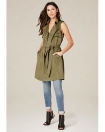 Faux Suede Trench Coat at Bebe