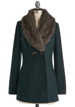 Faux fur collar coat from Modcloth at Modcloth