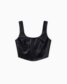 Faux leather top | Armani Exchange at Armani