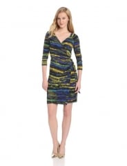 Faux wrap dress by Ivy and Blue at Amazon